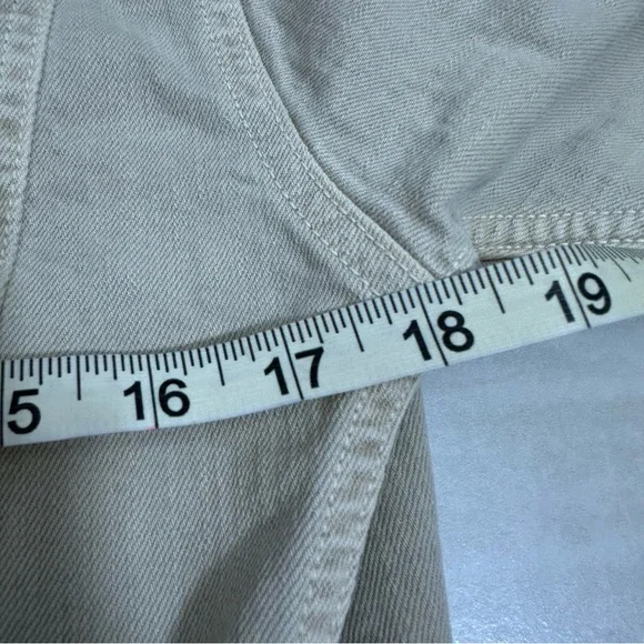 Mother Denim The Fly Away Jacket in Beige Sand Casual Boho Chic Crop Fit - Picture 8 of 10